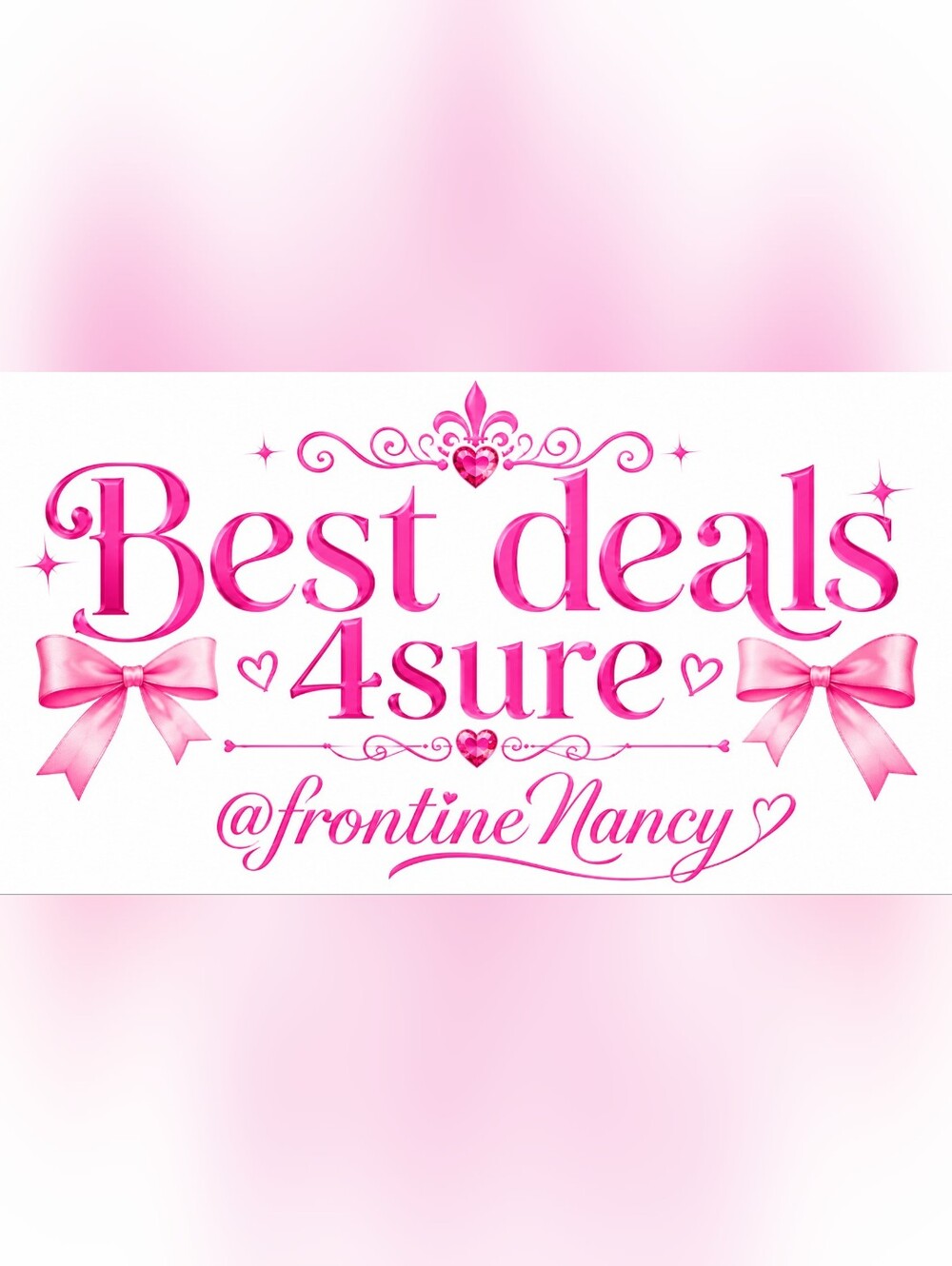Pink Decorative Script Graphic Print